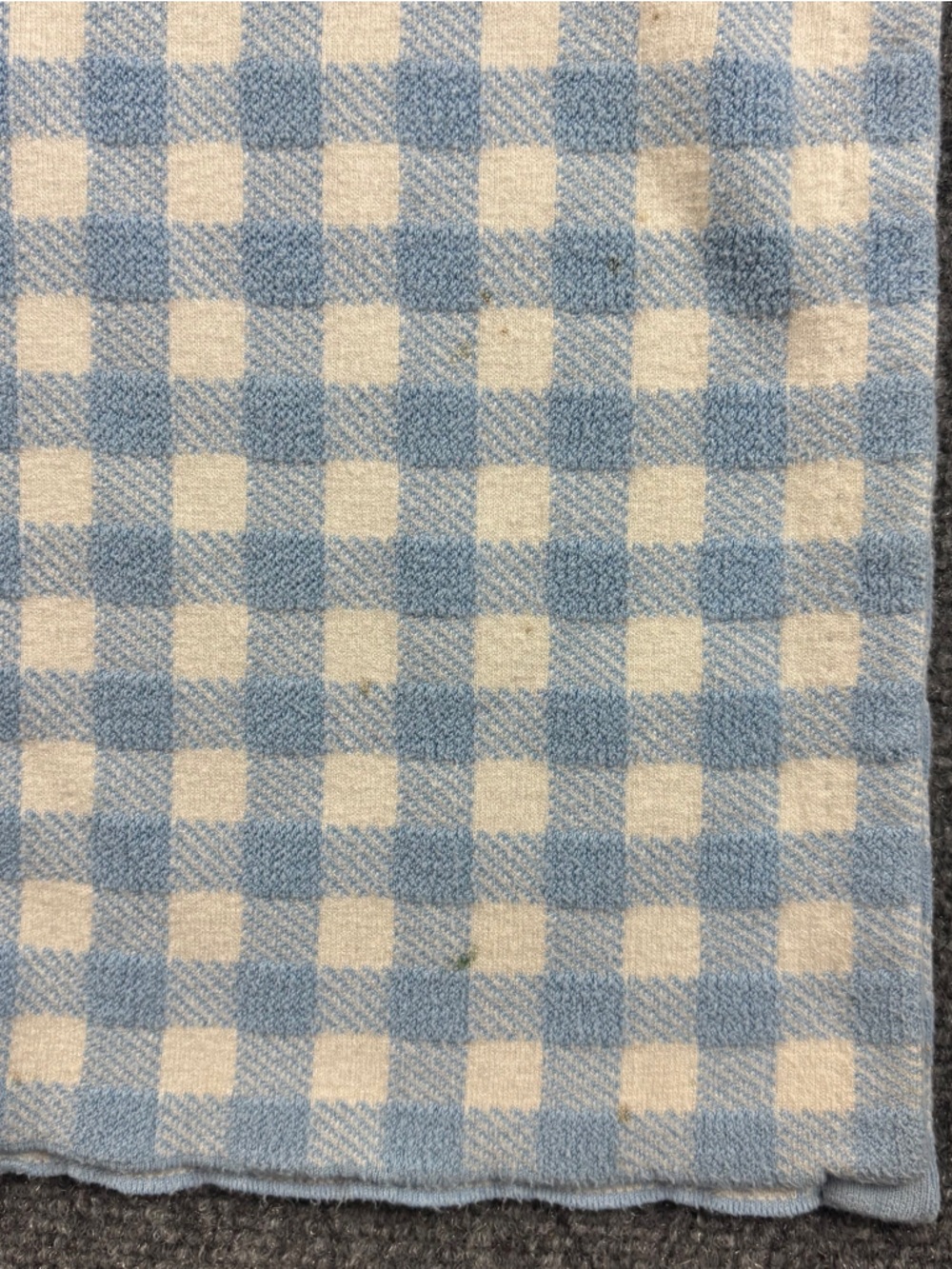 STAUD Women’s Blue/White Plaid Print Short Sleeve Midi Dress Mock Neck - Small - Picture 7 of 11